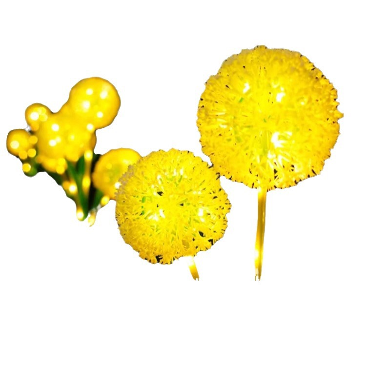 Solar-powered outdoor lights, courtyard dandelion flower lights, balcony garden decoration and decorative lights, atmosphere ground lawn lights Item Picture