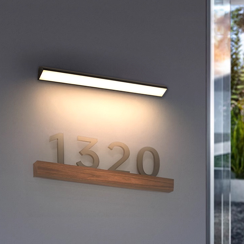 led outdoor wall lamps, waterproof long strip lamps, exterior wall lamps, corridor passageways, main entrances, villa courtyard lamps, cross-border wholesale details Picture