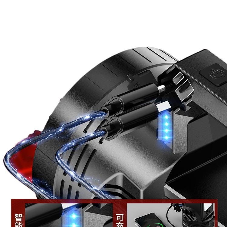 Solar-powered flashlight, high-intensity charging, ultra-bright outdoor, long-range portable searchlight, long-range household emergency disaster prevention Item Picture