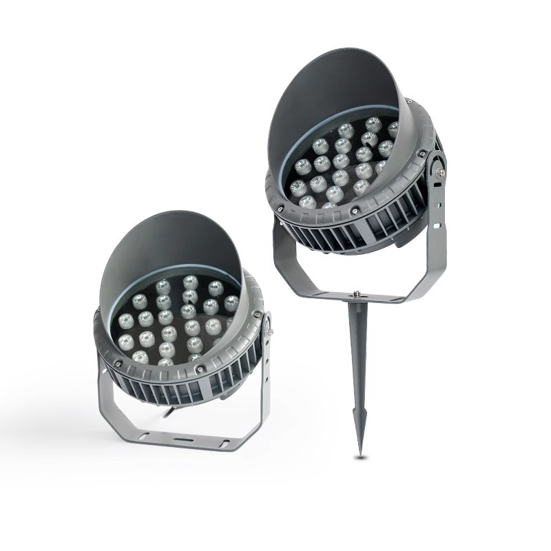 LED tire spotlights, outdoor rainproof circular floodlights, focusing type courtyard factory building landscape tree spotlights Item Picture