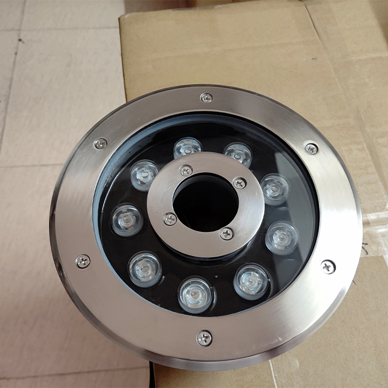 led underwater lights, underwater fountain lights, seven-color lights, fountain lights, underwater lights, pool lights, underwater circular spotlights, fish ponds details Picture