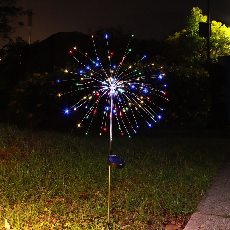 Solar smoke flower light string, outdoor courtyard garden, lawn, dandelion lamp, atmosphere decoration, color light factory, one piece wholesale Application Scenario