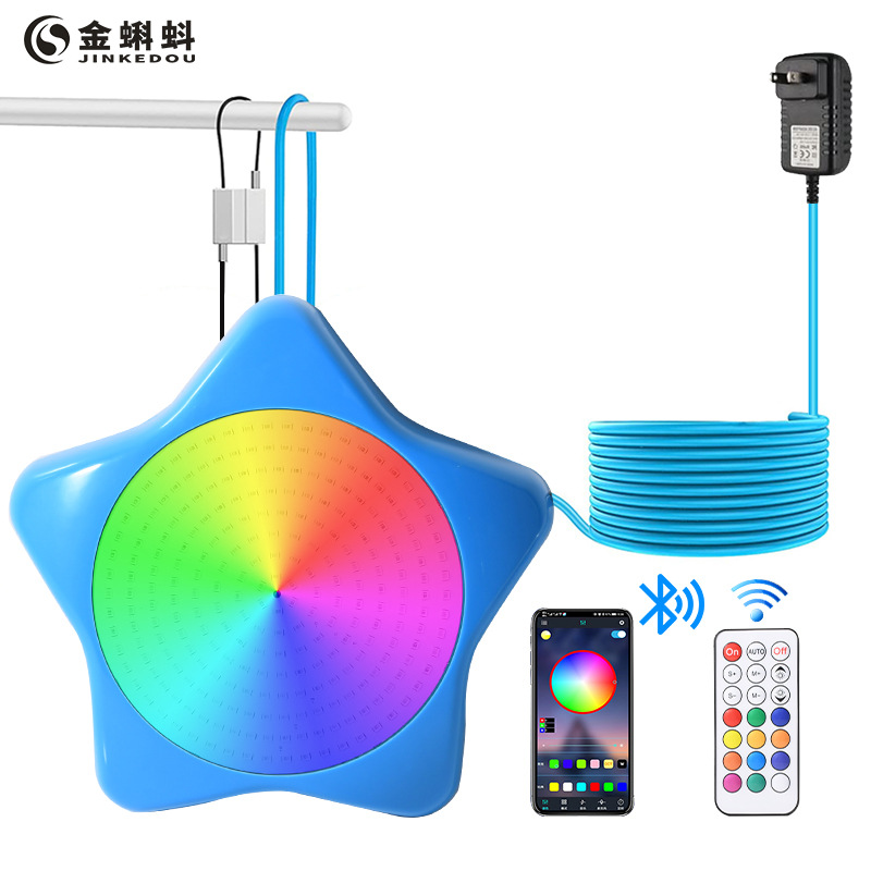 Cross-border new LED hanging seven-color swimming pool light, adhesive film magnetic attraction, mobile phone Bluetooth APP Cool Play smart underwater light full figure