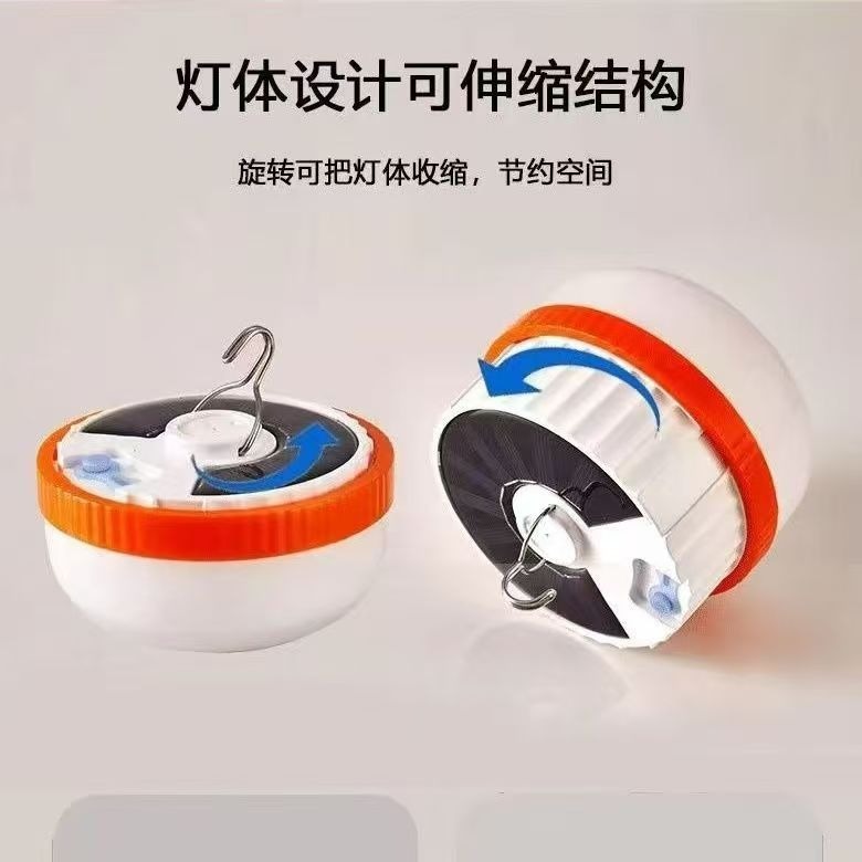 Cross-border best-selling led emergency retractable lamp, solar-powered outdoor portable camping, night market stall, home usb Application Scenario