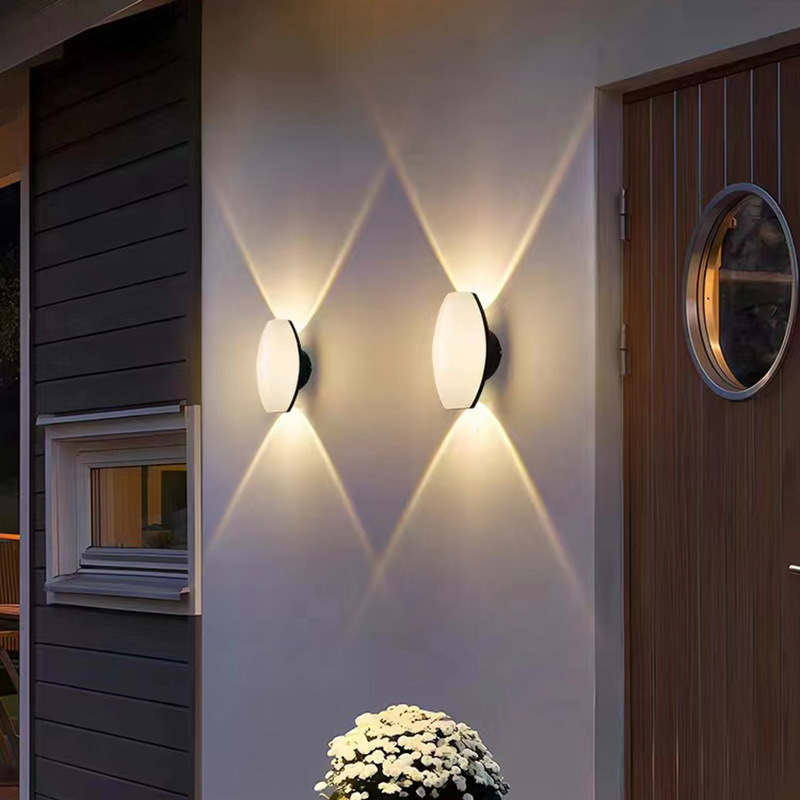 New outdoor waterproof corridor rectangular wall lamp, Nordic style simple and light luxury aluminum material bedroom bedside lamp Application Scenario