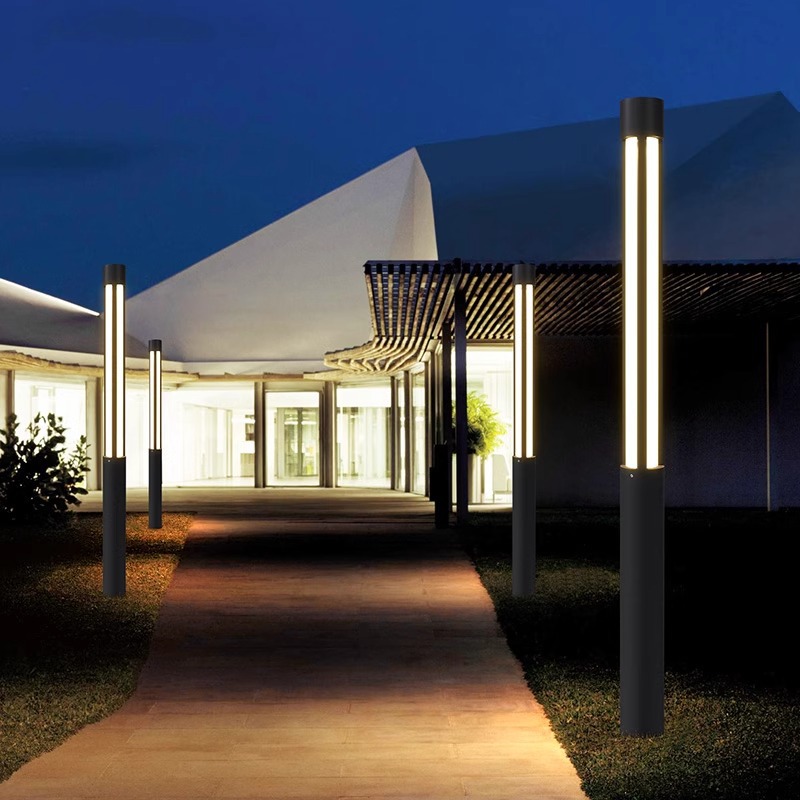 Outdoor courtyard lights, street lights, lawn lights, high-pole lights, landscape column lights, waterproof modern and simple led park and garden lights Application Scenario