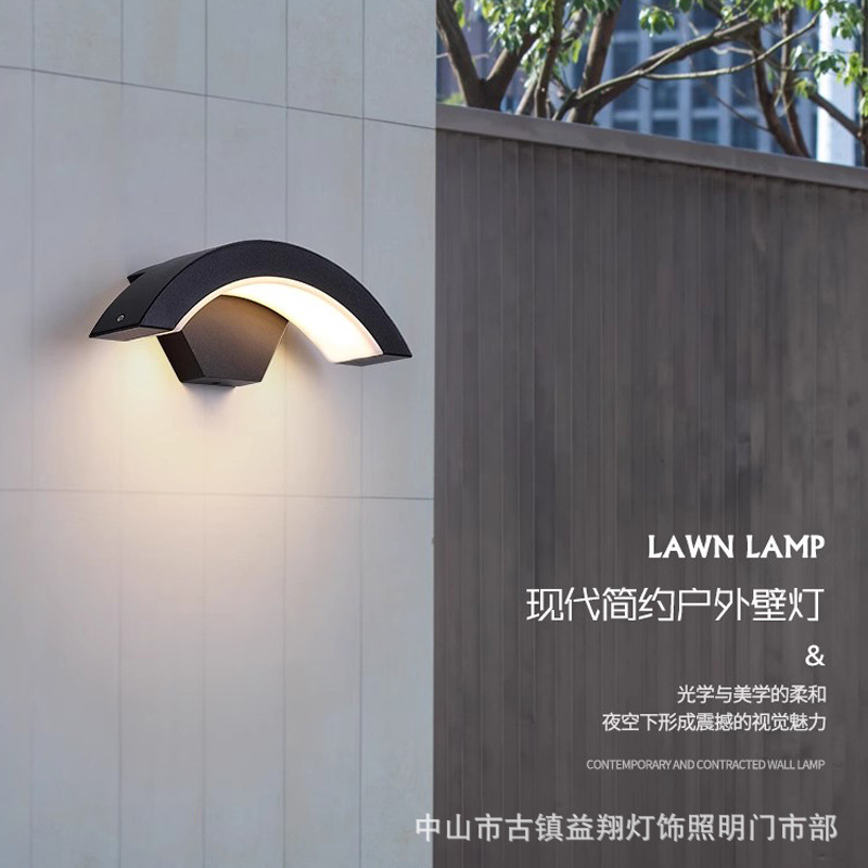 LED outdoor wall lamps, waterproof hotel garden wall lamps, courtyard villa simple landscape lamps, modern balcony wall lamps details Picture