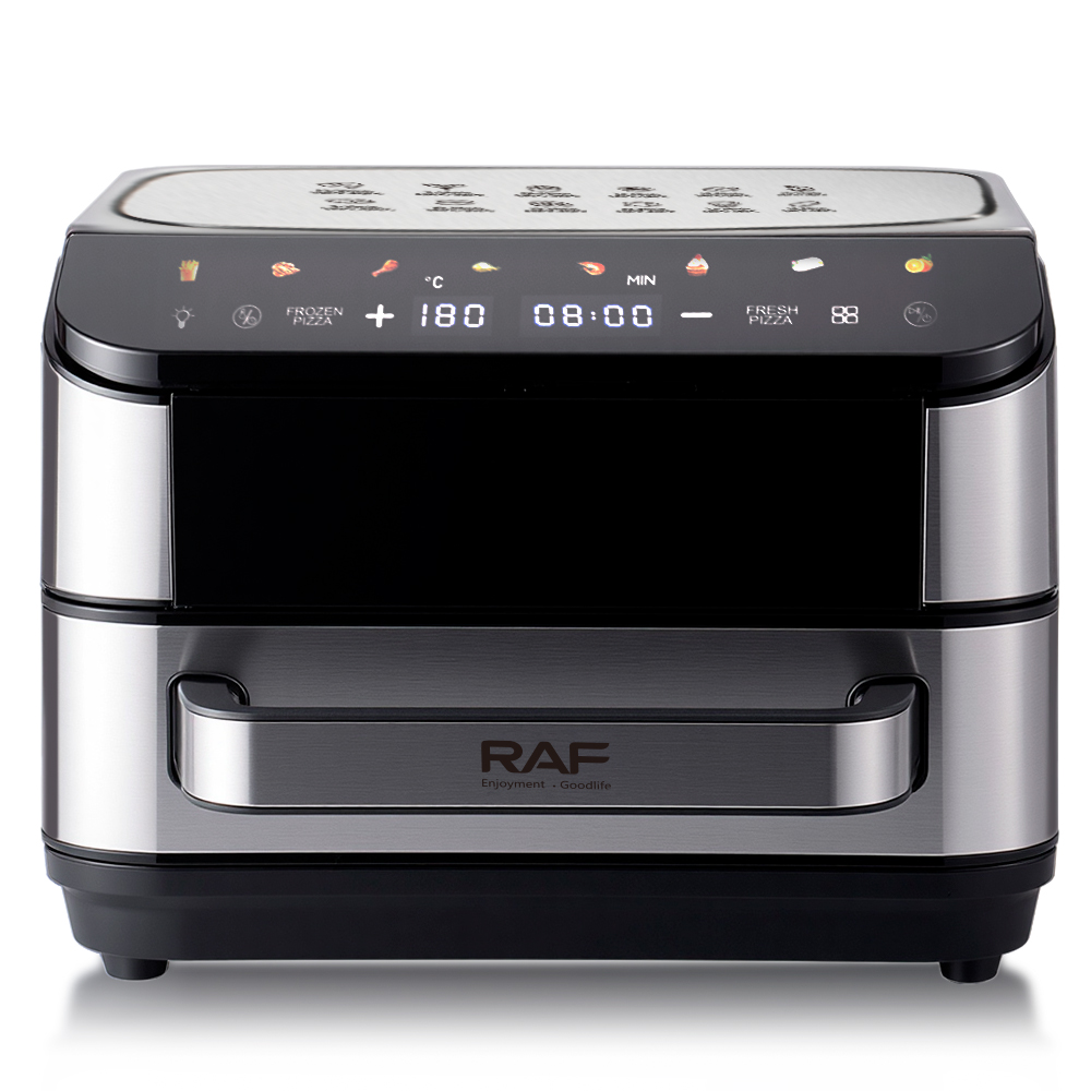 RAF European standard cross-border 13-inch pizza pot, 7L household electric pizza pot, visible top and bottom heating, smokeless electric grill Application Scenario