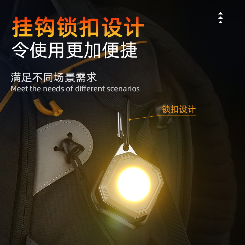 Outdoor lighting fixtures, camping tent lights, ultra-bright high-lumen camping lights, multi-functional cob work lights, auto repair emergency lights Specification drawing