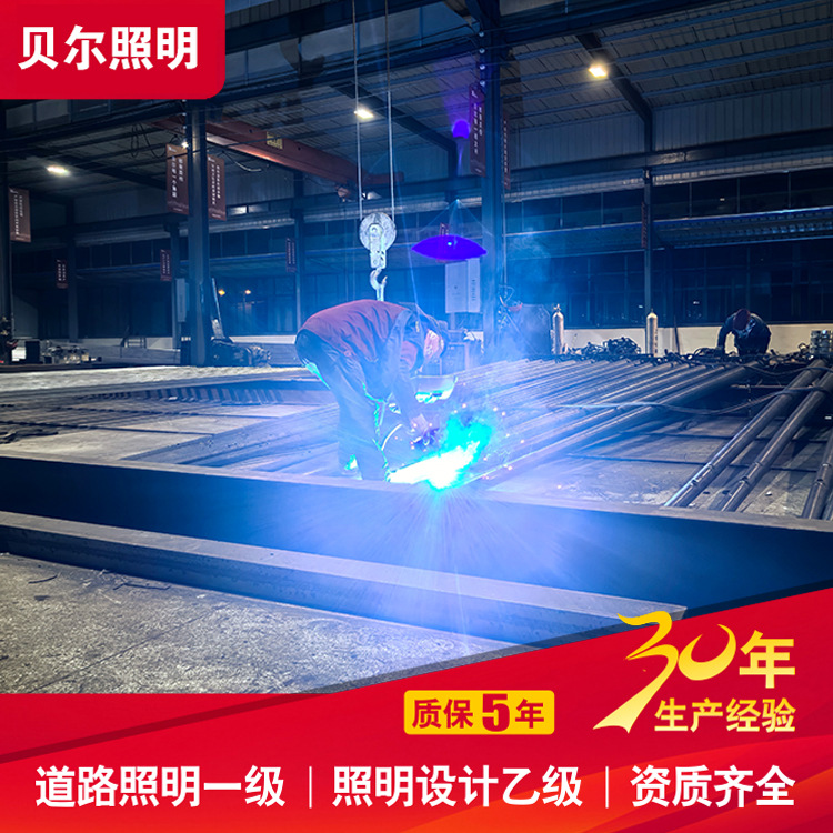 Single and double arm street lamps, led road municipal street lamps, 8-meter, 10-meter, 12-meter high and low arm bilateral street lamp pole project payment Specification drawing