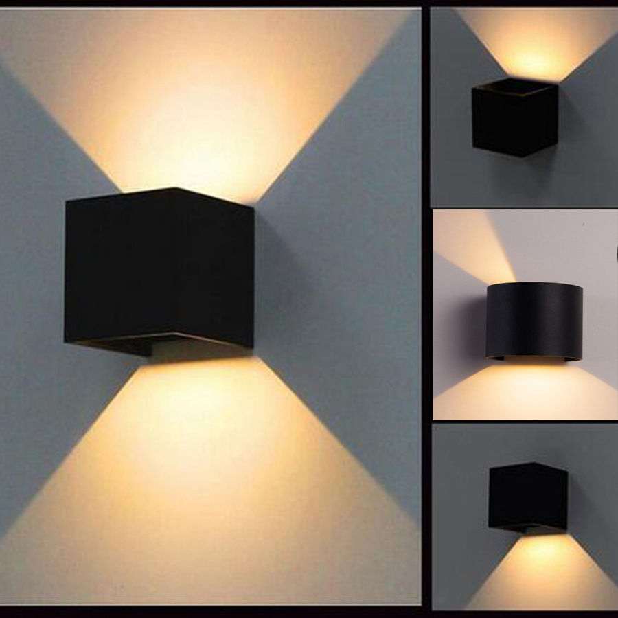 Nordic minimalist LED outdoor wall lamps, waterproof door, exterior wall, courtyard, bedroom, bedside, corridor, living room, adjustable Angle Specification drawing