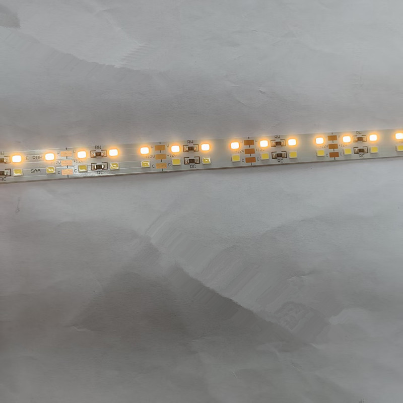 12MM wide 1-meter 168-light 2835 double-row dual-color temperature hard light strip 168-light 2835 dual-color jewelry counter light strip Application Scenario