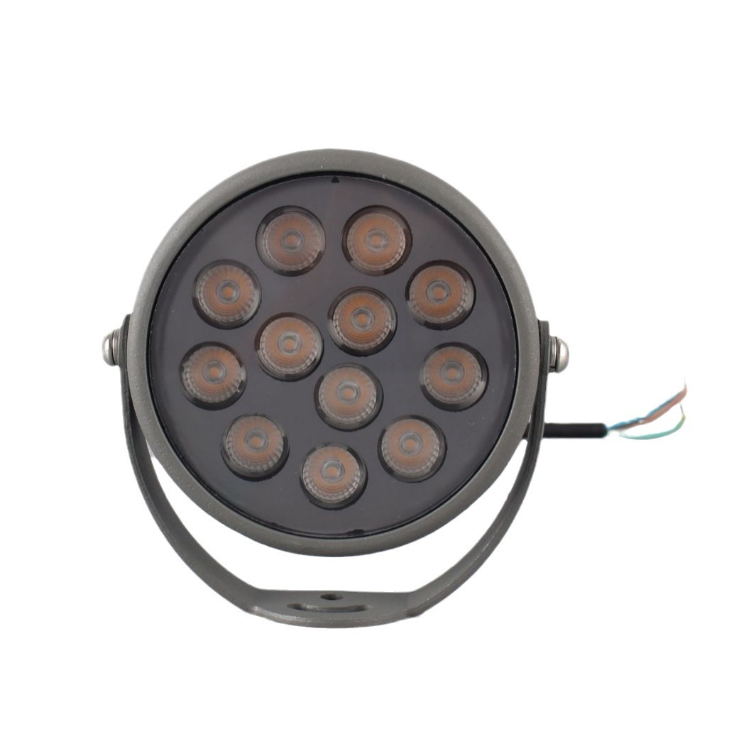 Grassland floodlight, waterproof outdoor 12w tree light, ground light, floor-standing large area, seven-color circular Item Picture