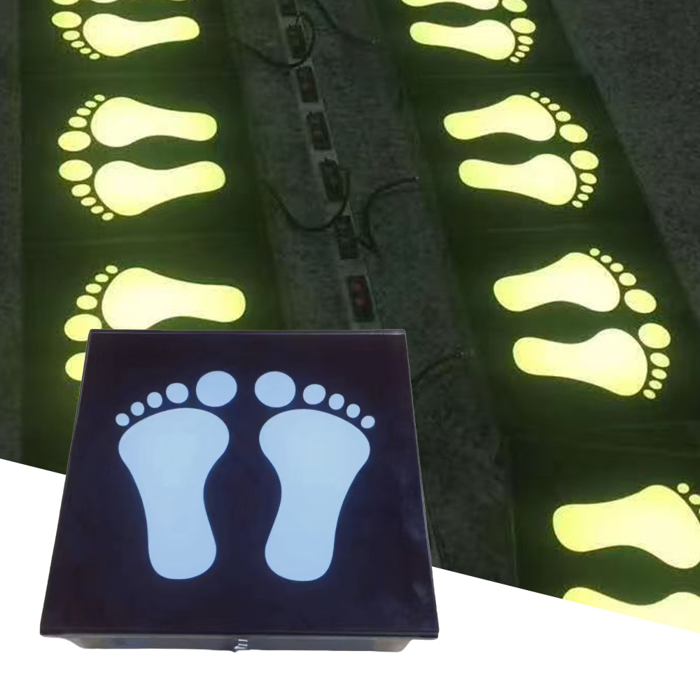 Customized pattern and text floor tile lights, logo projection ground lights, commercial square traffic diversion decoration. We support customization based on provided drawings full figure