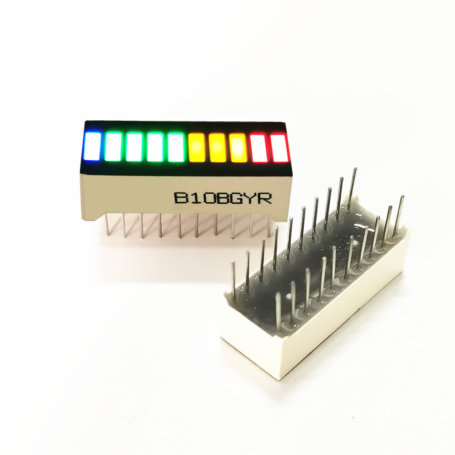 10-segment 4-color light-emitting light bar KYX-B10BGYR. Color light bar multi-color light bar 10-segment KYX-B10YRGB full figure