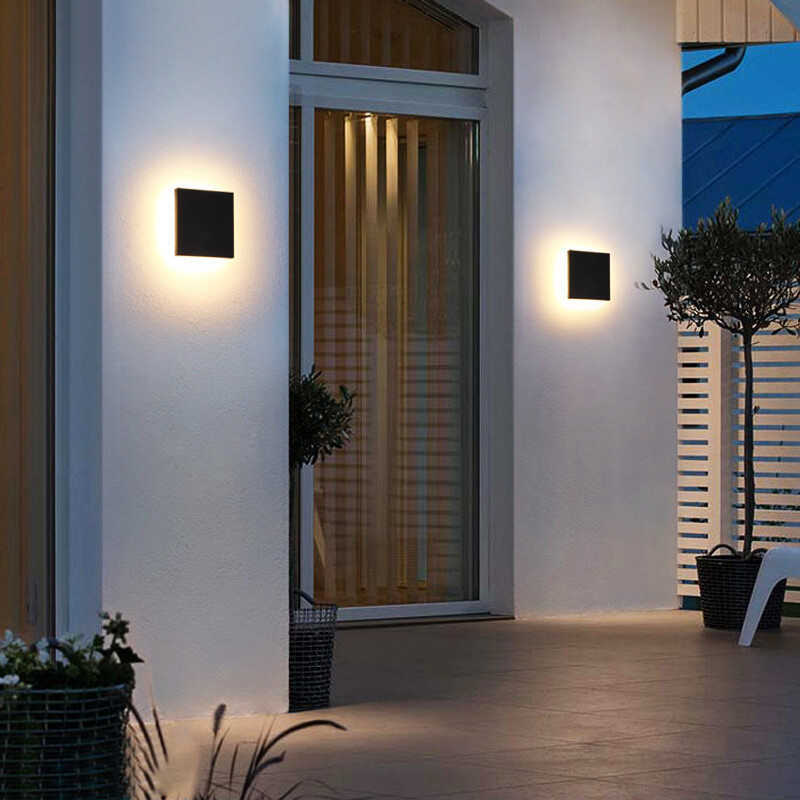 led decorative wall lamps, outdoor waterproof background, exterior wall courtyard wall lamps, simple and modern outdoor balcony lamps, creative walls Specification drawing
