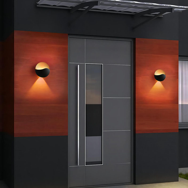 Household waterproof wall lamp, modern outdoor simple led dimming, illuminated corridor, staircase light, villa garden details Picture