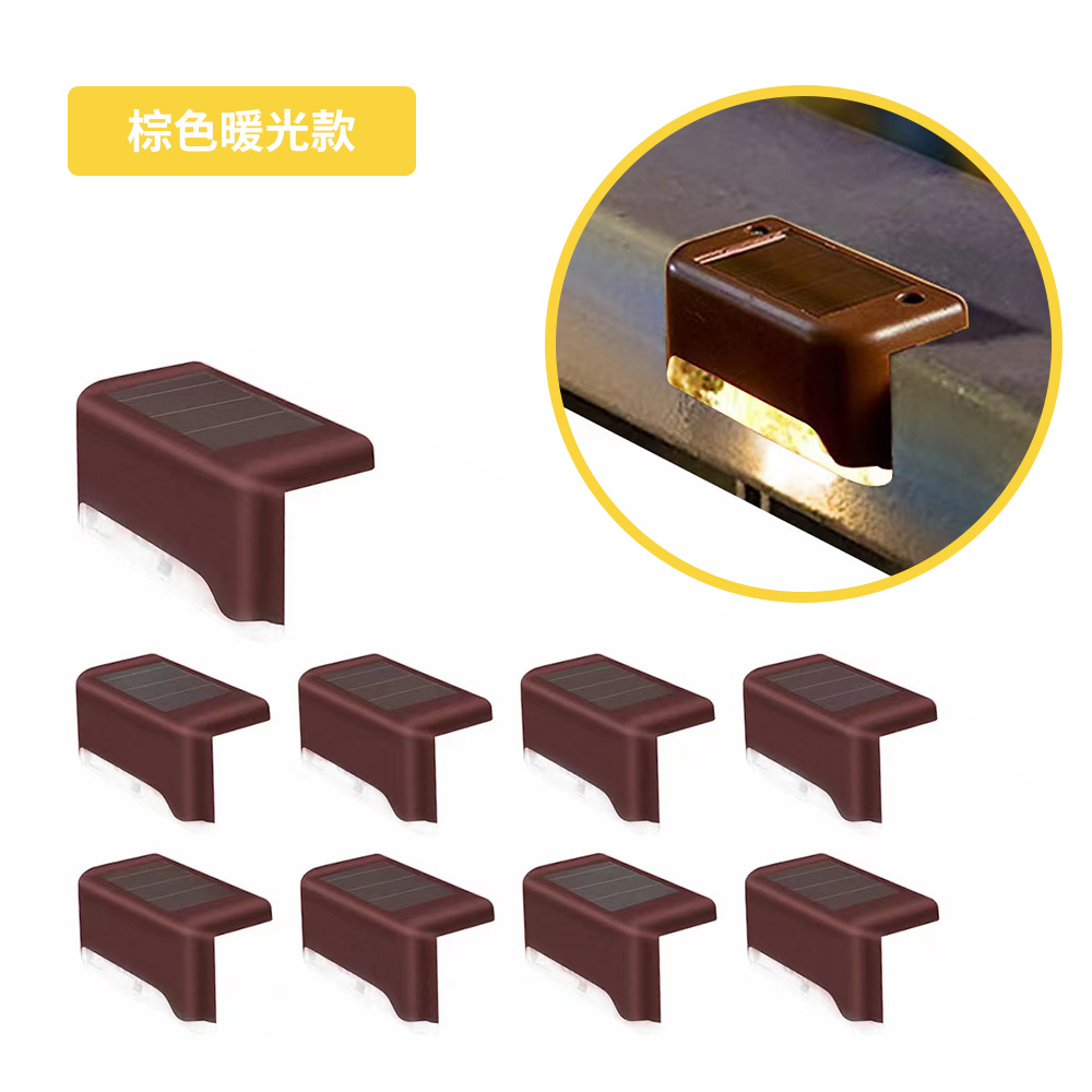 Solar step lights, outdoor seven-character lights, fence lights, staircase lights, courtyard railing lights, solar step lights details Picture