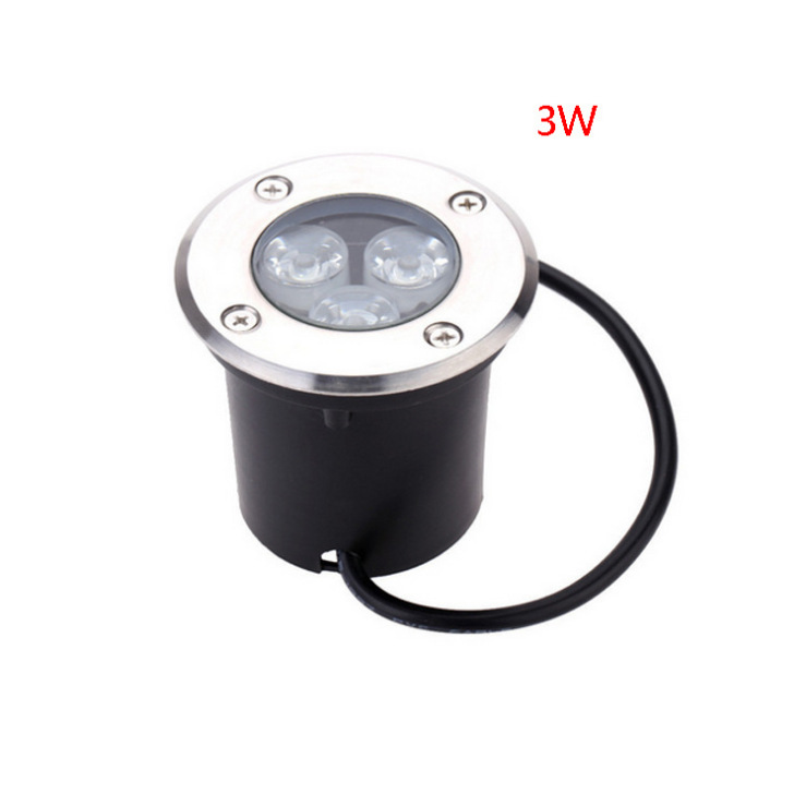 3w, 6W tile ground lights, 8cm, 10cm surface diameter, 3x1W, 3x2W potting, 3W ground lights, ground lights, square spotlights Specification drawing