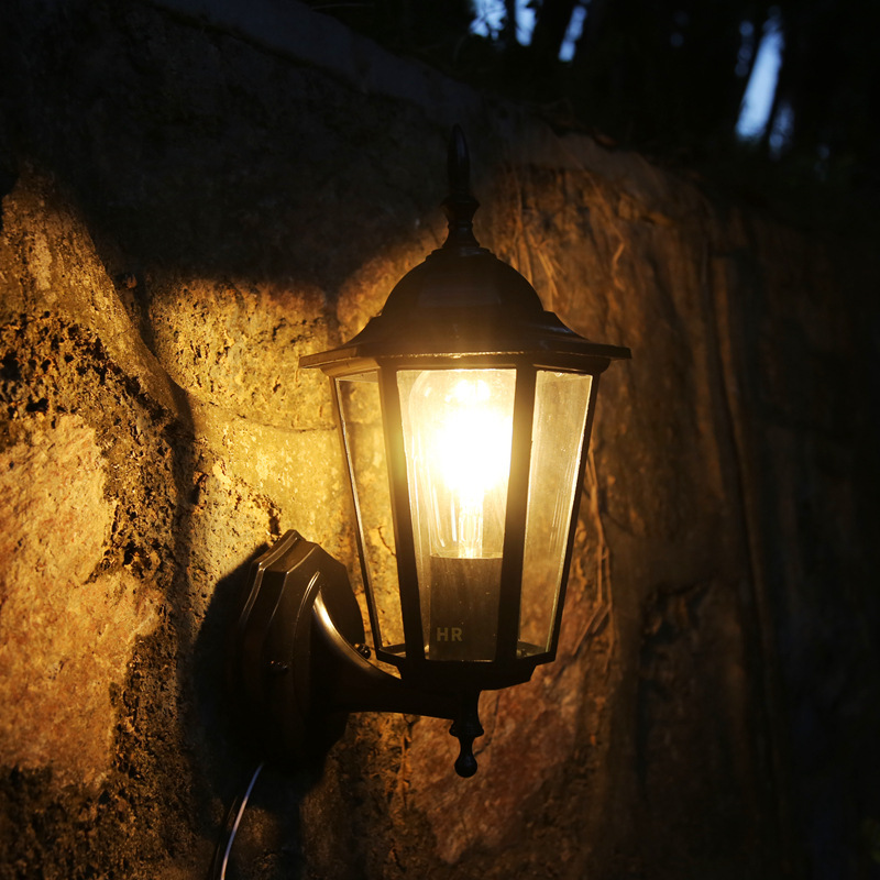 Engineering outdoor hexagonal small wall lamp, modern and simple wall lamp, industrial style decorative wall lamp, creative retro corridor lamp Application Scenario