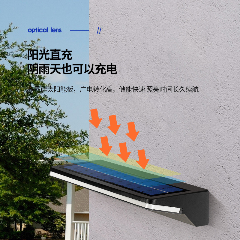 Modern solar courtyard outdoor lights, household lighting, outdoor waterproof street lamps, ultra-bright wall lamps for courtyards and balconies details Picture