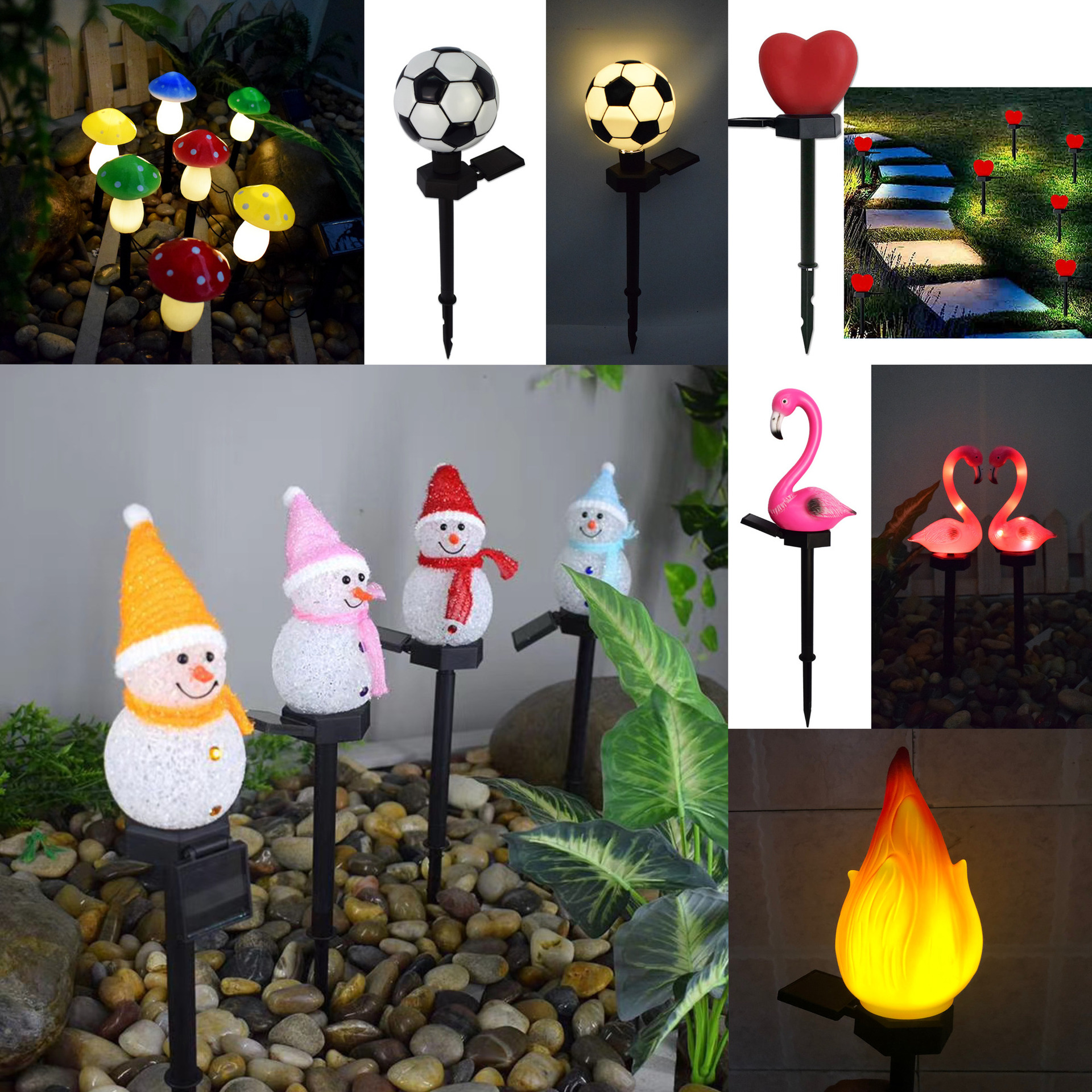 Solar-powered outdoor garden lamps, plastic animal model simulation ground inserts, camping park home decoration landscape lamps full figure