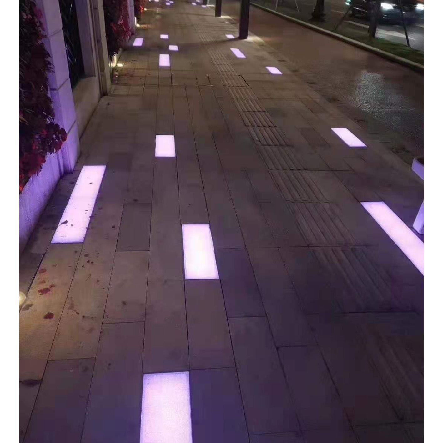 LED floor tile lights, long strip outdoor waterproof square lights, strip park buried lights, embedded line lights, floor lights details Picture