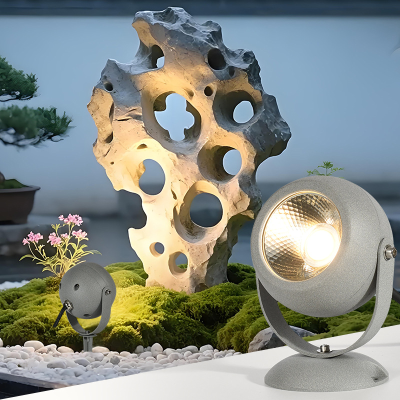 Outdoor waterproof floodlights, landscape spotlights, new wine glass led projection ground lights, lawn lights, garden tree lighting lights Specification drawing