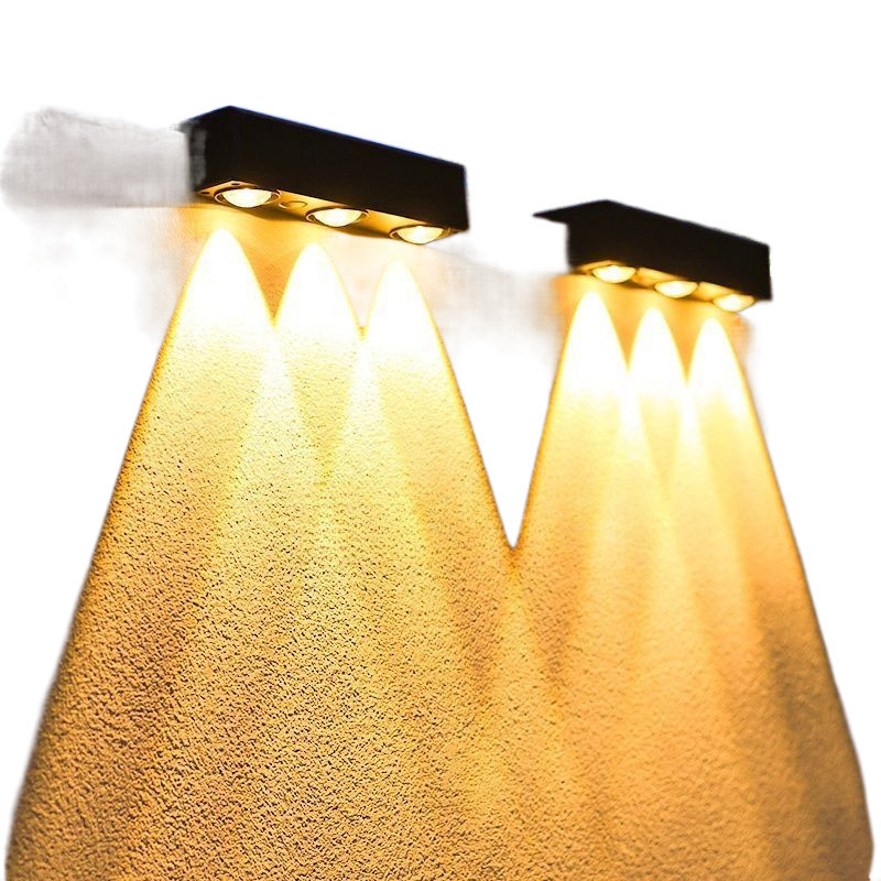 Wholesale of solar outdoor lighting fixtures, garden lights, landscape outdoor wall-washing lights, balcony, villa and garden decorative spotlights Item Picture