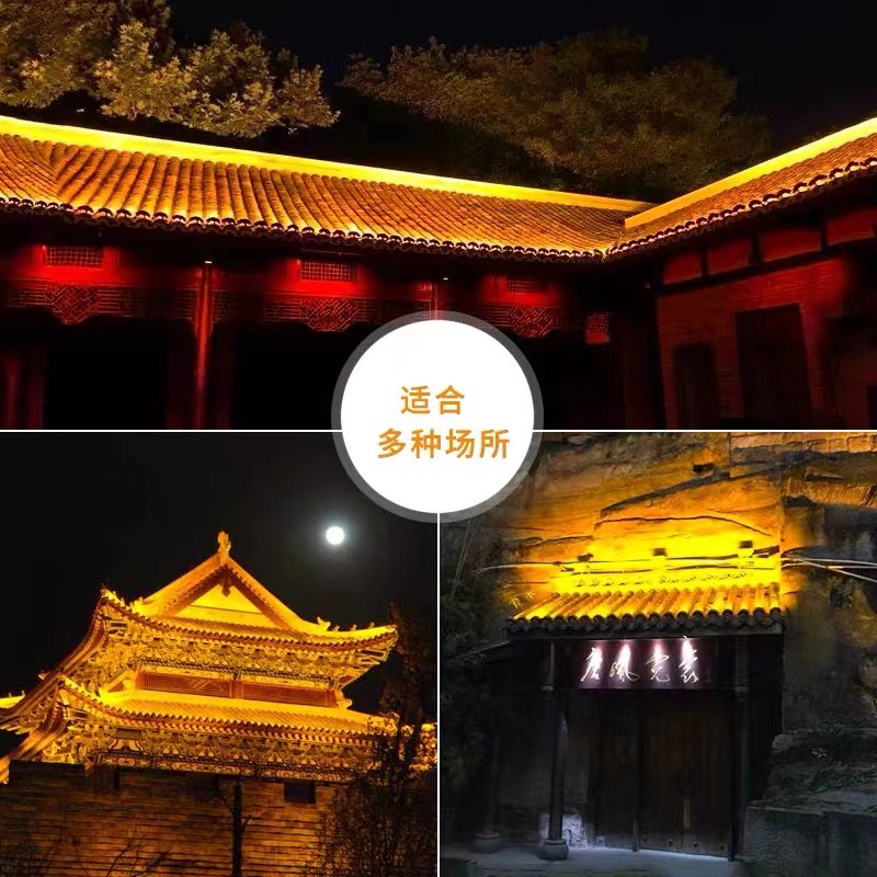 led ancient architectural corrugated lamps 3W, 6W, 9W outdoor waterproof eave and tile lamps, pavilions, double-sided temples, roof eaves details Picture