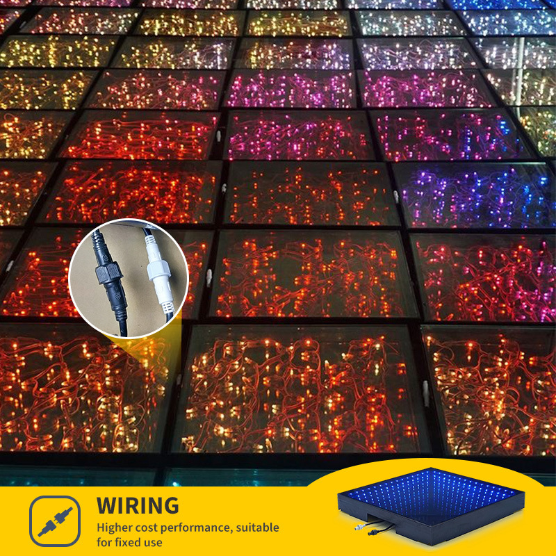 Color 3D starlight dancing floor tile light, bar party wireless magnetic abyss mirror, led illuminated dance floor light Application Scenario