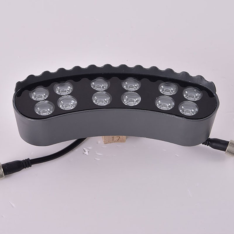 48W led tree-hugging light, circular tree-illuminating light, outdoor waterproof band corrugated landscape garden seven-color column-hugging spotlight Specification drawing
