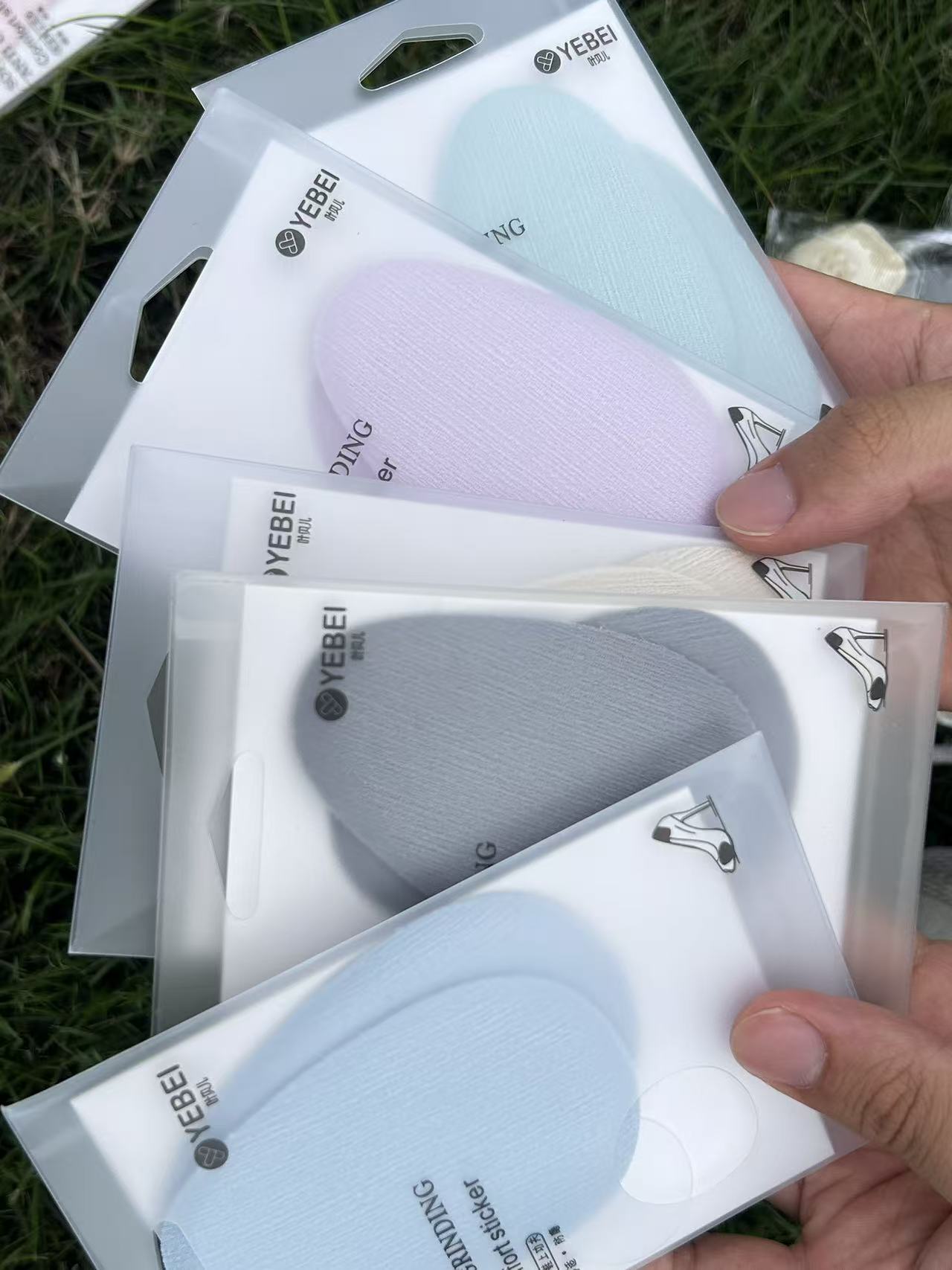 PU striped jacquard forefoot pads are available in a variety of colors for height-increasing insoles Specification image