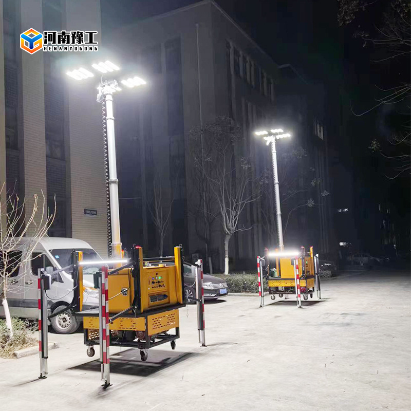 Automatic loading and unloading hydraulic lighting lighthouse, large-scale flood control power generation emergency lighting device, flood control and rescue lighting lamp Specification drawing