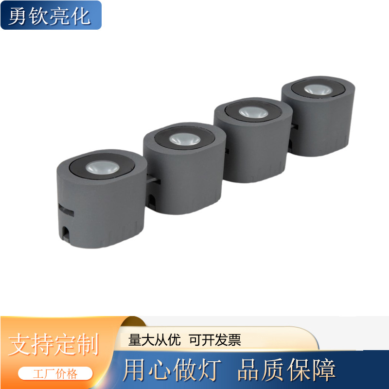 Column-hugging floodlight, linked strip type led ring clamp, outdoor waterproof 2wdmx512 external control seven-color spotlight details Picture