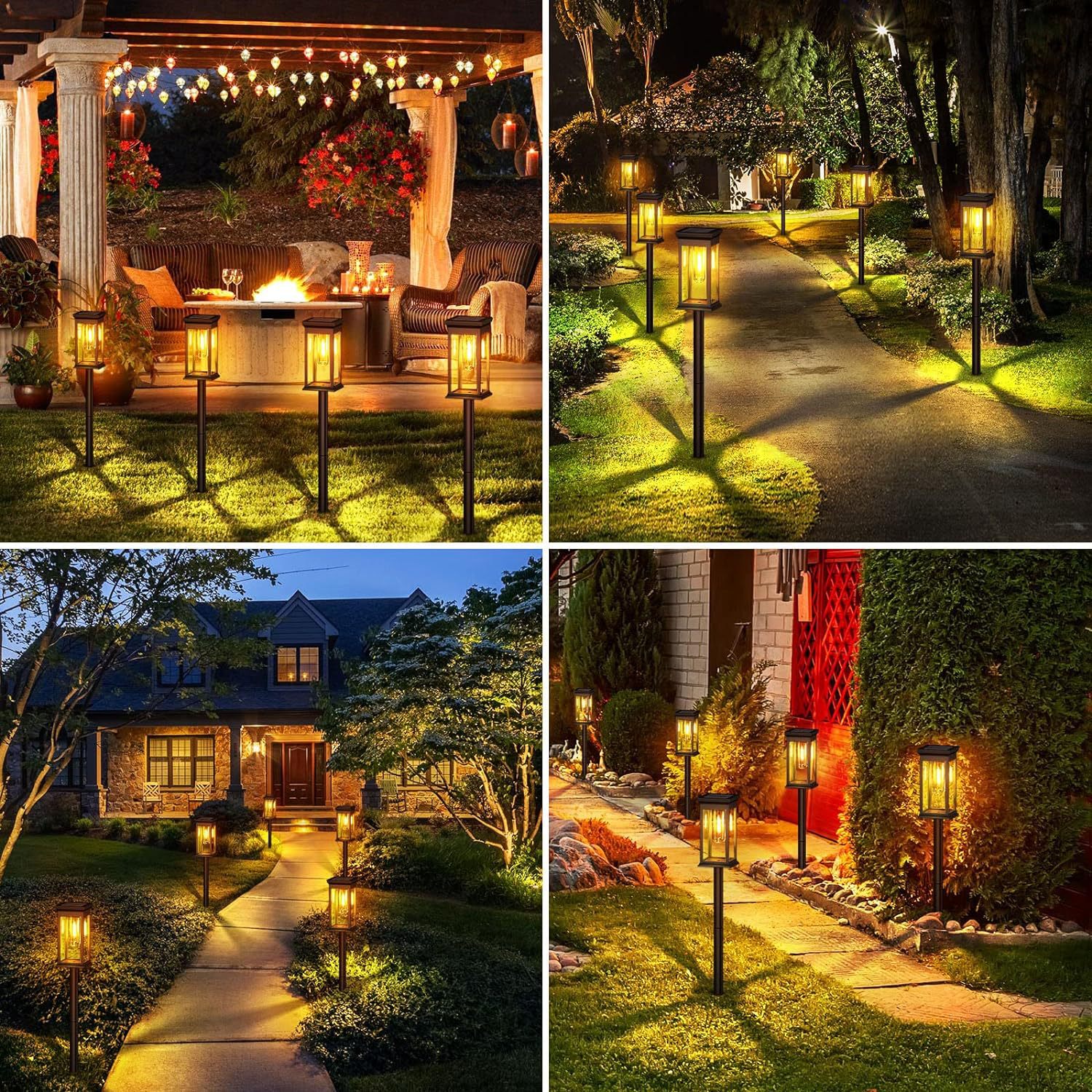 New solar tungsten filament lawn light, outdoor LED tungsten filament light, outdoor decorative ground plug light, solar lawn light details Picture