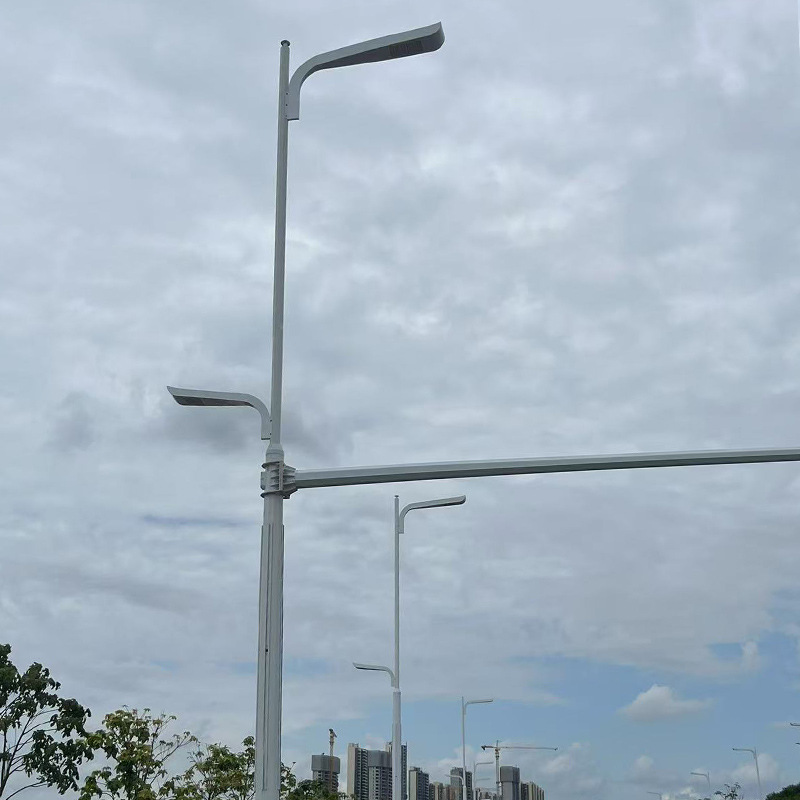 Integrated municipal engineering road lighting monitoring pole, municipal power led high and low arm street lamp monitoring comprehensive pole Specification drawing