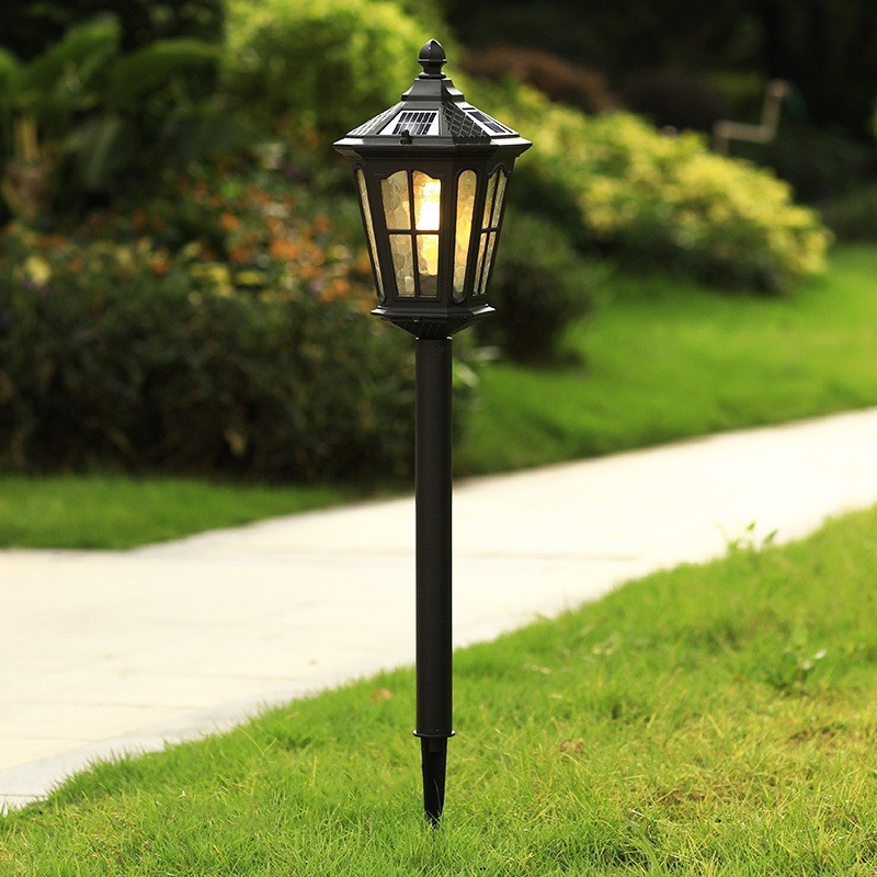 Solar-powered outdoor lawn lights, European retro villa courtyard lights, waterproof garden yard road insert grass lights Application Scenario