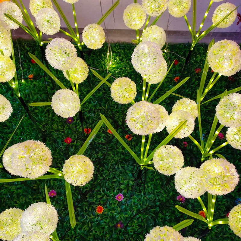 Artificial plant onion solar lawn light, dandelion garden light, LED artificial flower waterproof decorative light source full figure