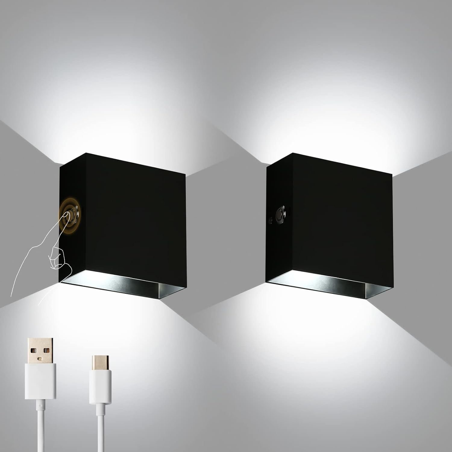 The manufacturer has a wide range of products in stock, including wire-free charging wall lamps, USB charging wall lamps, and simple wall lamps with infinitely adjustable brightness details Picture