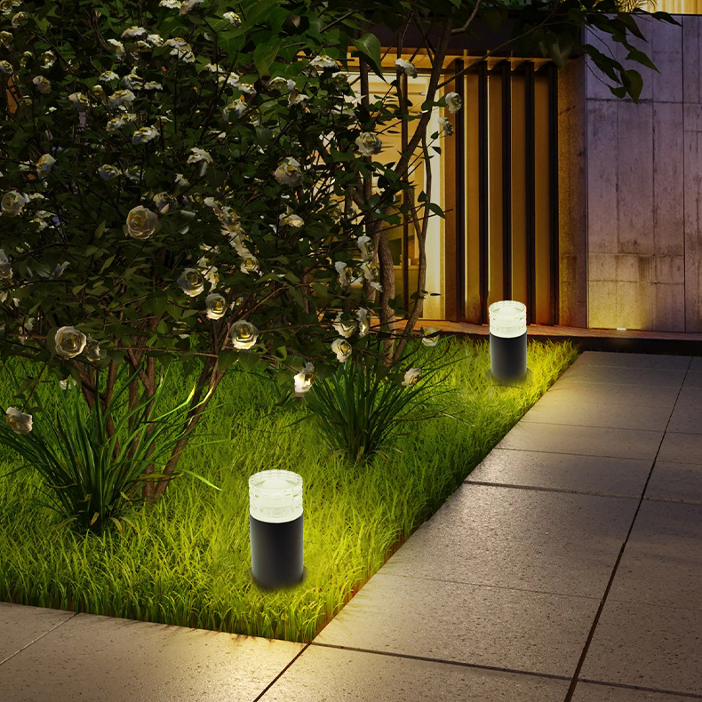 led lawn light, outdoor lawn light, European-style outdoor courtyard light, garden villa flat-head E27 lawn light details Picture
