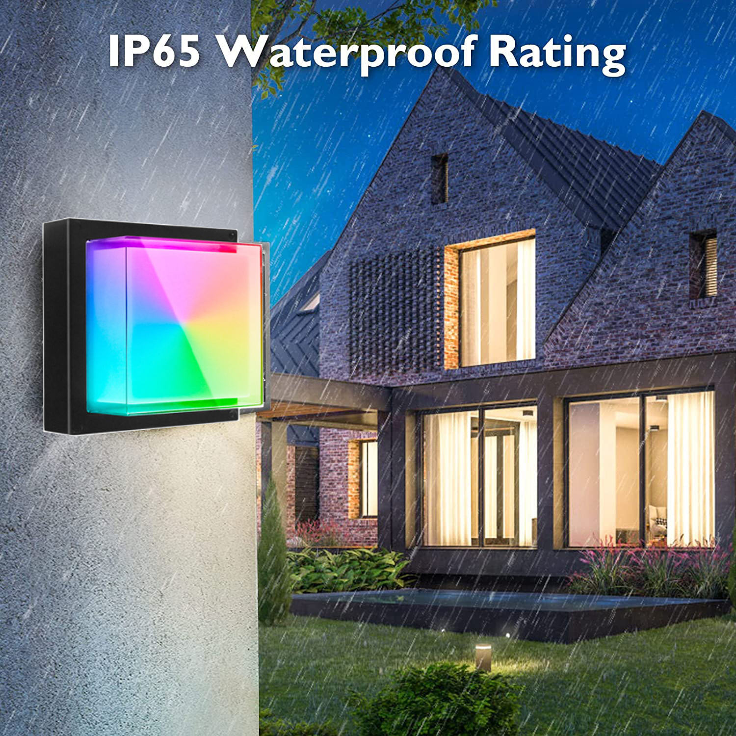 Factory direct sales, Graffiti smart APP, outdoor wall lamps, dimmable color-changing LED garden lamps, garden lamps, lawn lamps details Picture