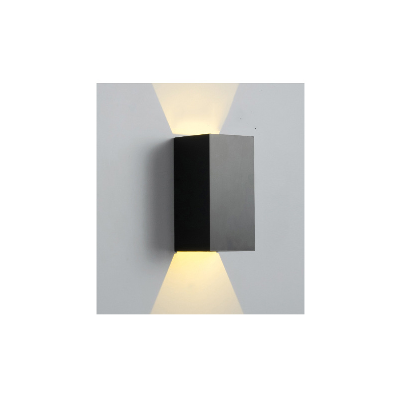 LED hotel bedroom bedside lamps, outdoor balcony courtyard terrace corridor corridor wall lamps, square background wall lamps Item Picture