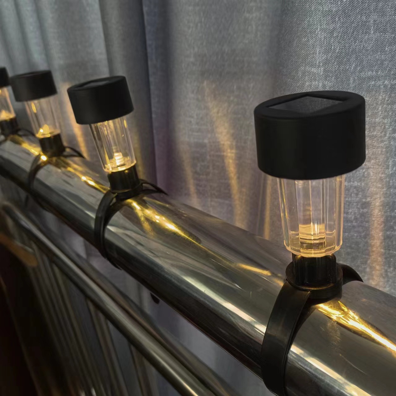 Cross-border new solar garden lights, garden fence railings, tie band lights, balcony waterproof decorative atmosphere lights Specification drawing