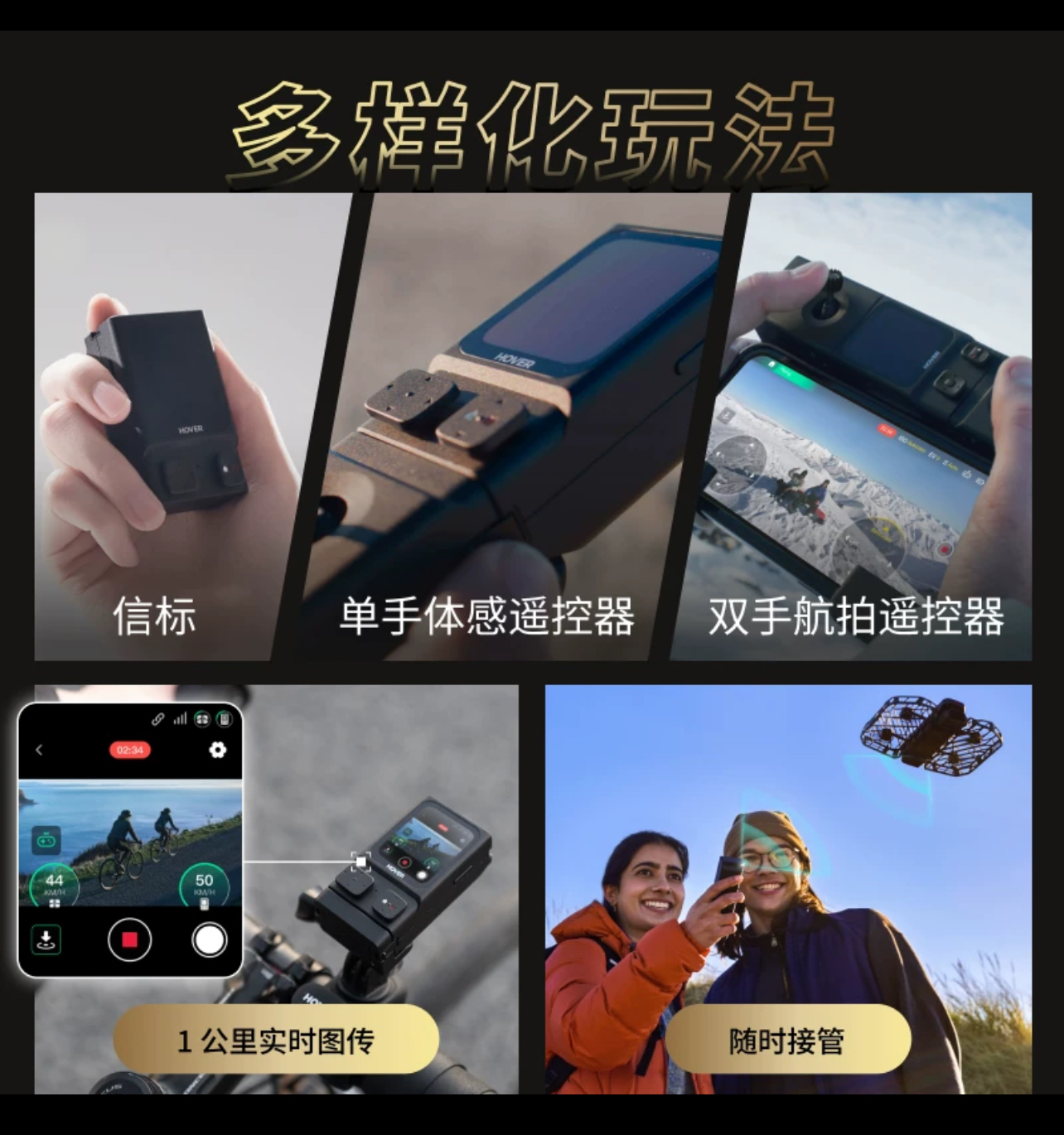 哈浮飞行相机X1畅享套装白底实物图
