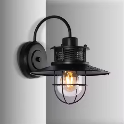 Outdoor wall lamp with power connection, retro coffee shop decoration led wall lamp, Amazon hot product, simple and waterproof wall lamp full figure