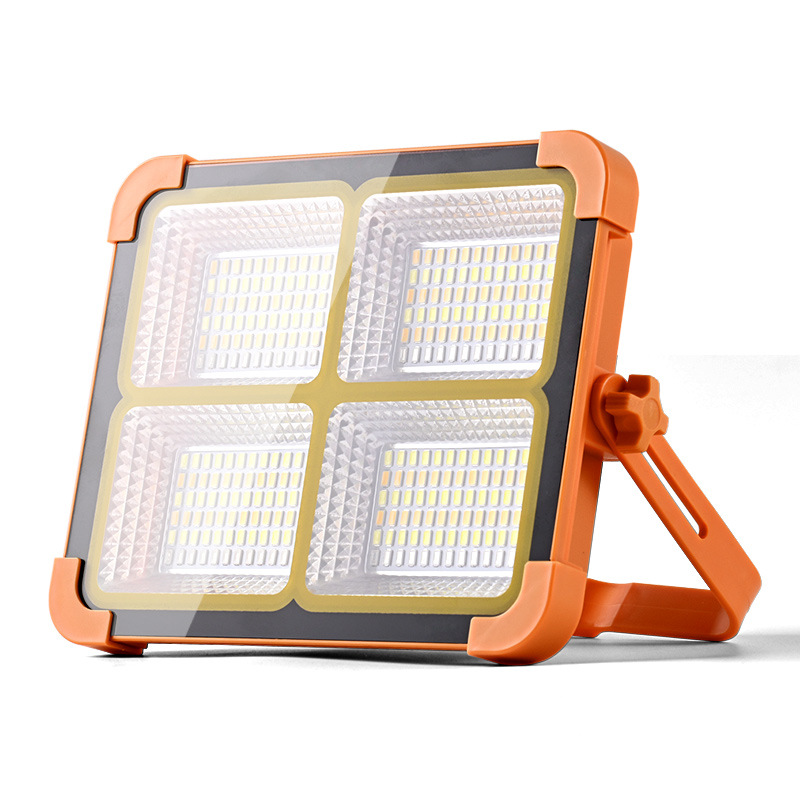 led solar charging floodlight, outdoor camping waterproof emergency light, portable floodlight, street vending charging light Item Picture