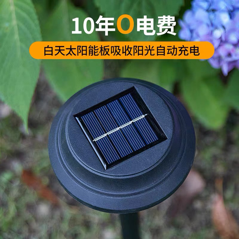 Solar-powered outdoor lawn lights, villa courtyard garden sensor atmosphere lights, home decoration waterproof landscape ground insert lights Application Scenario
