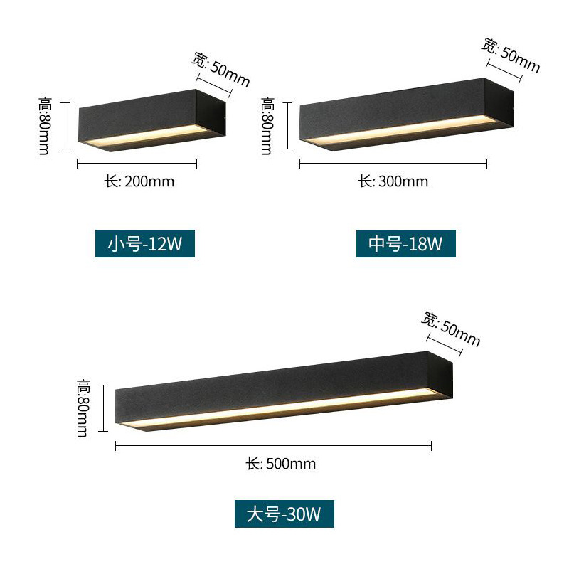 Outdoor long strip waterproof wall lamps, exterior wall lamps, homestay fences, balconies, terraces, advertisements, shop signs, and house numbers Application Scenario