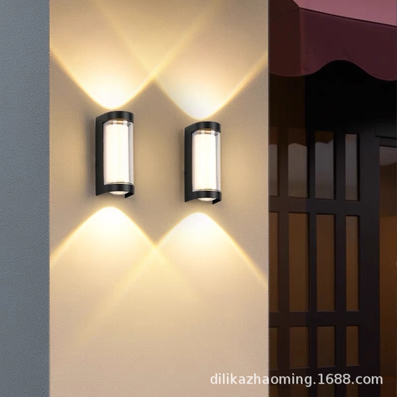 led wall lamps, outdoor waterproof, modern and simple, minimalist wall lamps for villa balconies, courtyards, corridors, exterior walls and main entrances Specification drawing